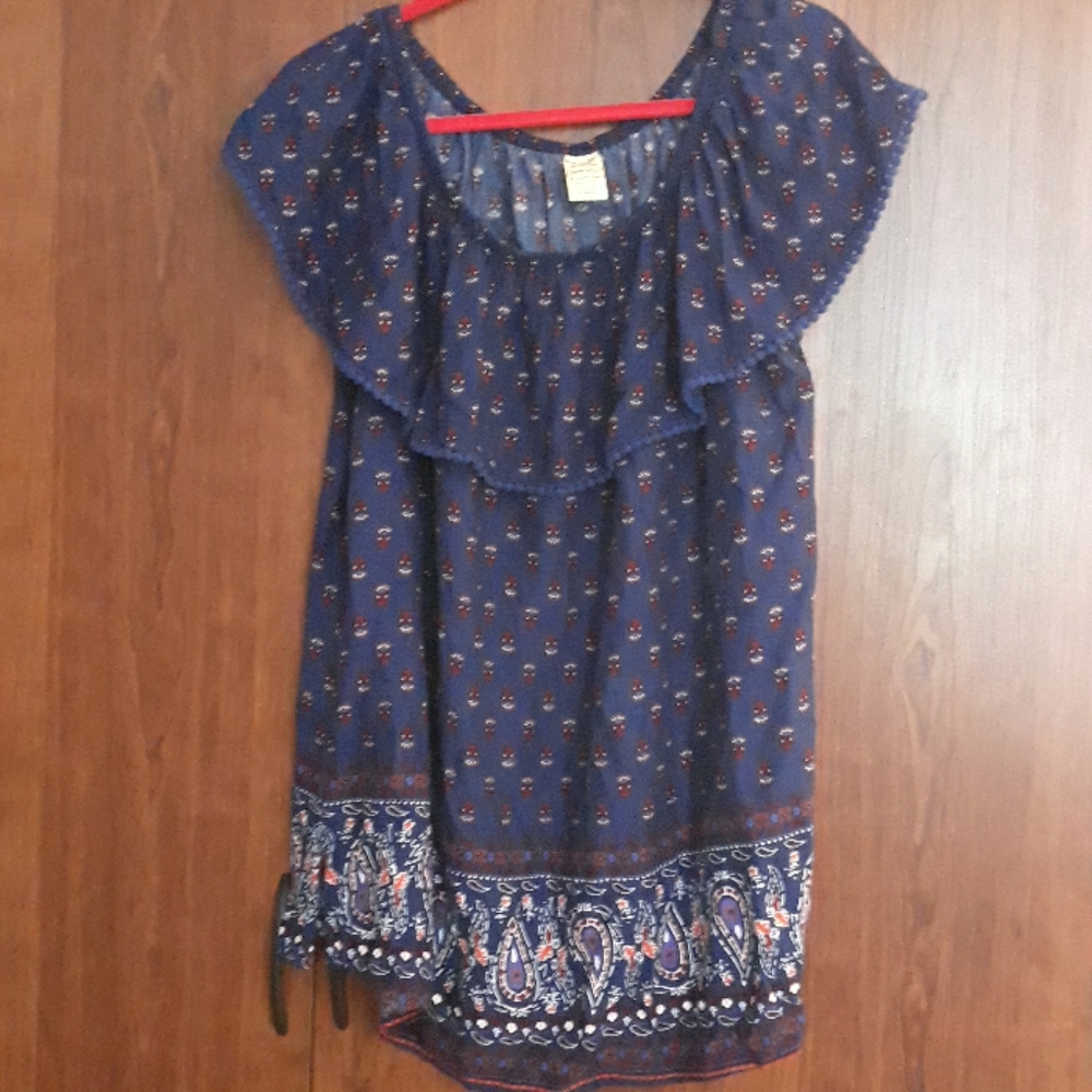 Faded Glory Patterned Blouse